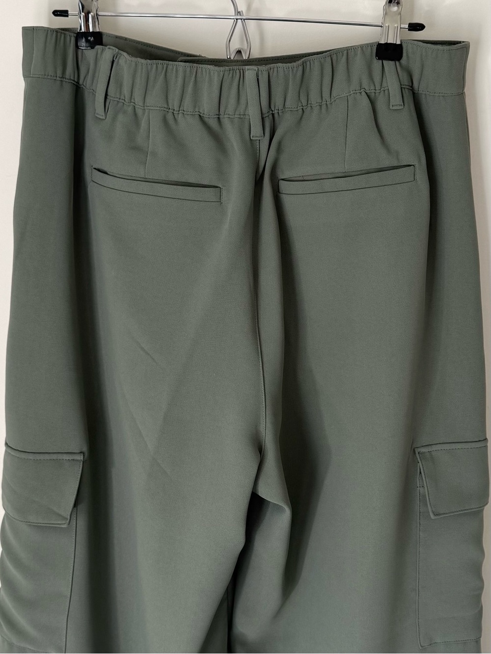 Gap Easy Trouser Wide Leg Cargo Pants Sage Green Utility Office sz 14 - Picture 8 of 12